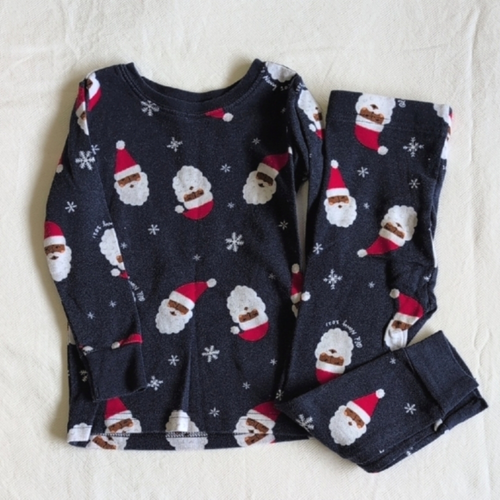 old navy christmas santa snug fit cotton pajama set 2T toddler unisex